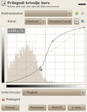 Barva -> Krivulje