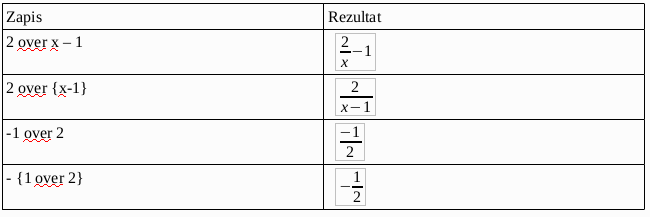 oklepaji, kot pri matematiki